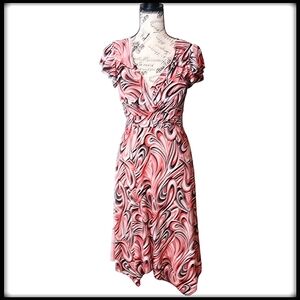 Vntg Volume One 70s Print Kerchief Midi Dress Size Lg